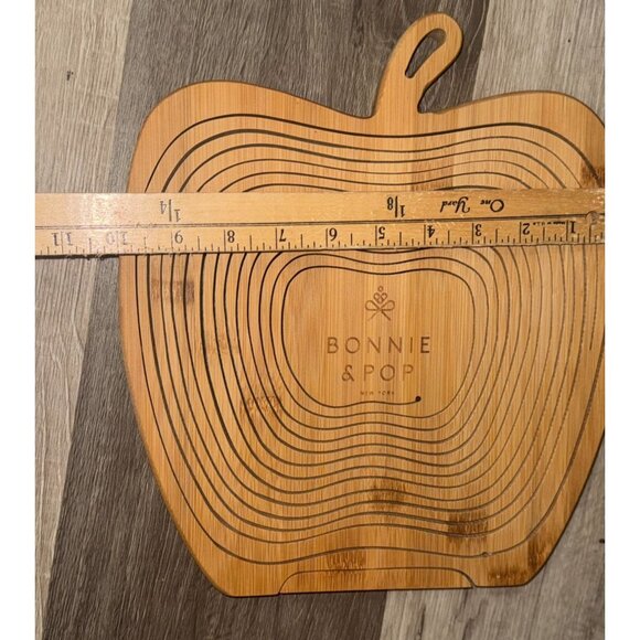 Bonnie & Pop Bamboo Apple Shaped Collapsible Fruit Basket Stand - Picture 5 of 6